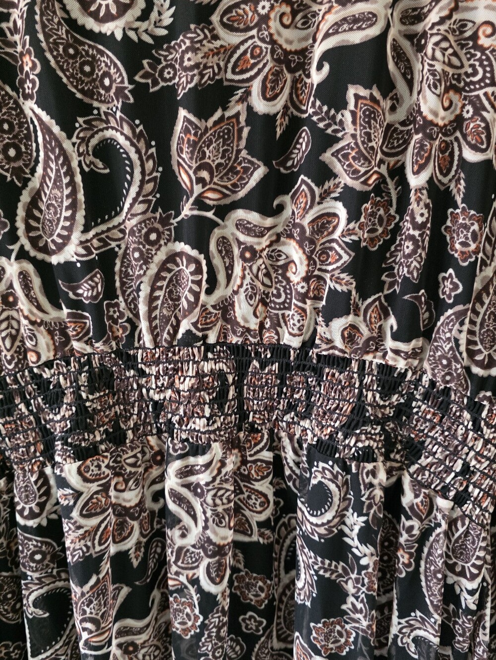 Women's Black Paisley V-Neck Tunic Top NWT - Picture 13 of 15